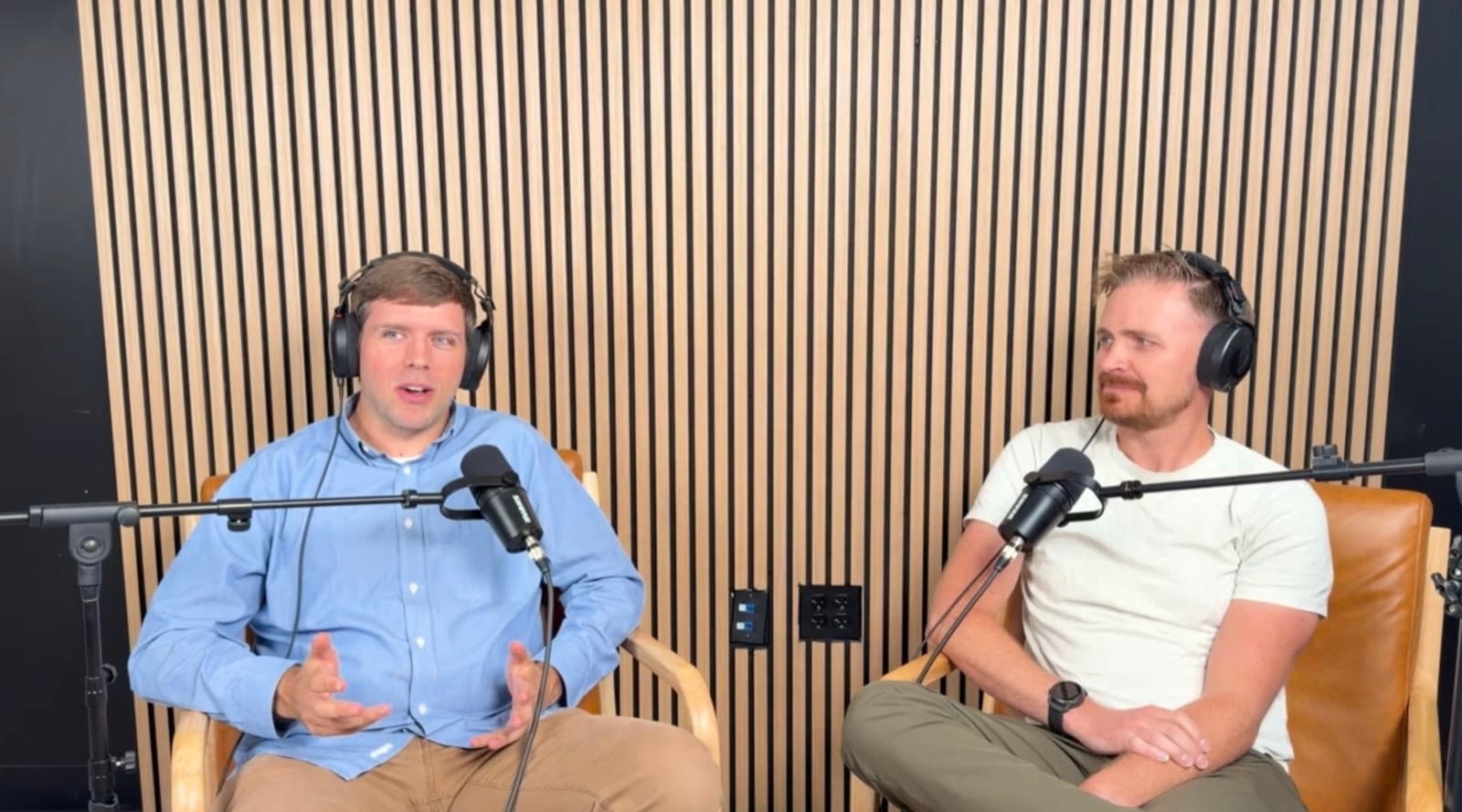 Bob Bodily and Tyler Folkman recording Episode 4 of the Where AI Fits podcast